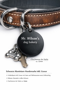 Alu-Hundemarke-rund-schwarz-inkl-einseitiger-Gravur
