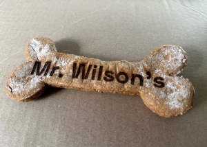Mr-Wilsons-Leberwurst-Knochen-gross-Hundekeks--PERSONALISIERT-