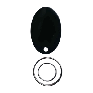 Alu-Hundemarke-Oval-schwarz-inkl-einseitiger-Gravur